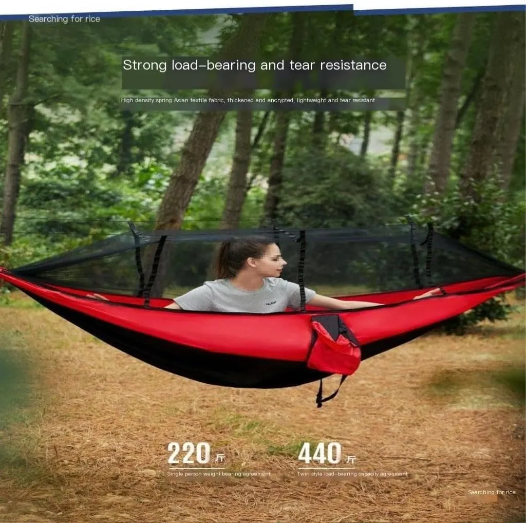 Hammock Double Hammock Outdoor Camping Anti-Mosquito Outdoor Camping with Mosquito Net Breathable Hanging Tree Tent Hammock Outdoor(F)