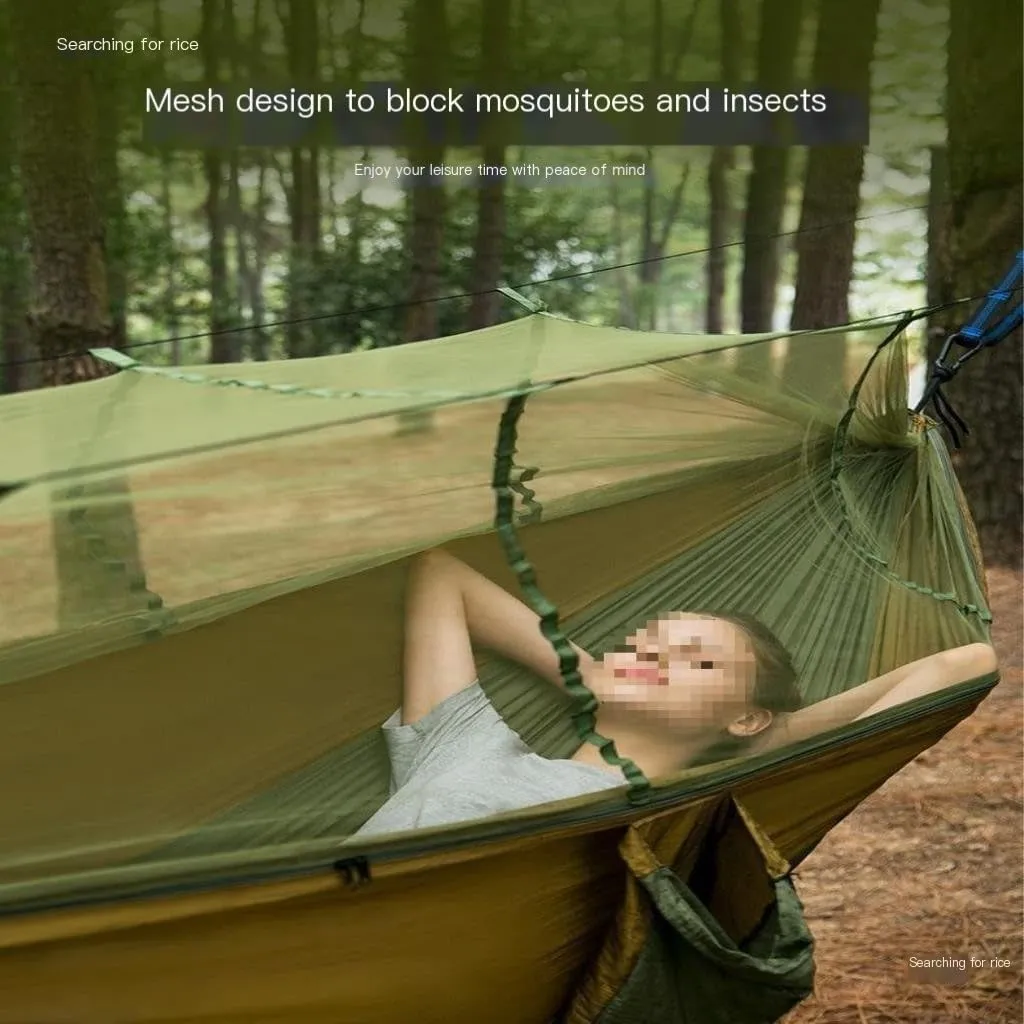 Hammock Double Hammock Outdoor Camping Anti-Mosquito Outdoor Camping with Mosquito Net Breathable Hanging Tree Tent Hammock Outdoor(F)