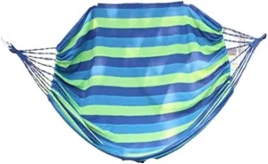 Hammock Double Hammock Outdoor Single Swing Bed Colorful Canvas Super Strong Load-Bearing Outdoor Camping One Piece Hammock Outdoor(Blue)