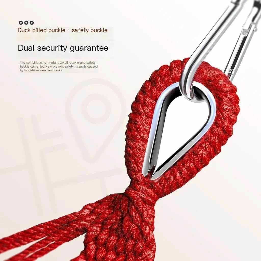 Hammock Double Hammock Outdoor Swing Adult Thickened Canvas Camping Leisure Single and Double Dormitory Hanging Chair Hammock Outdoor(Red,261 * 100cm)