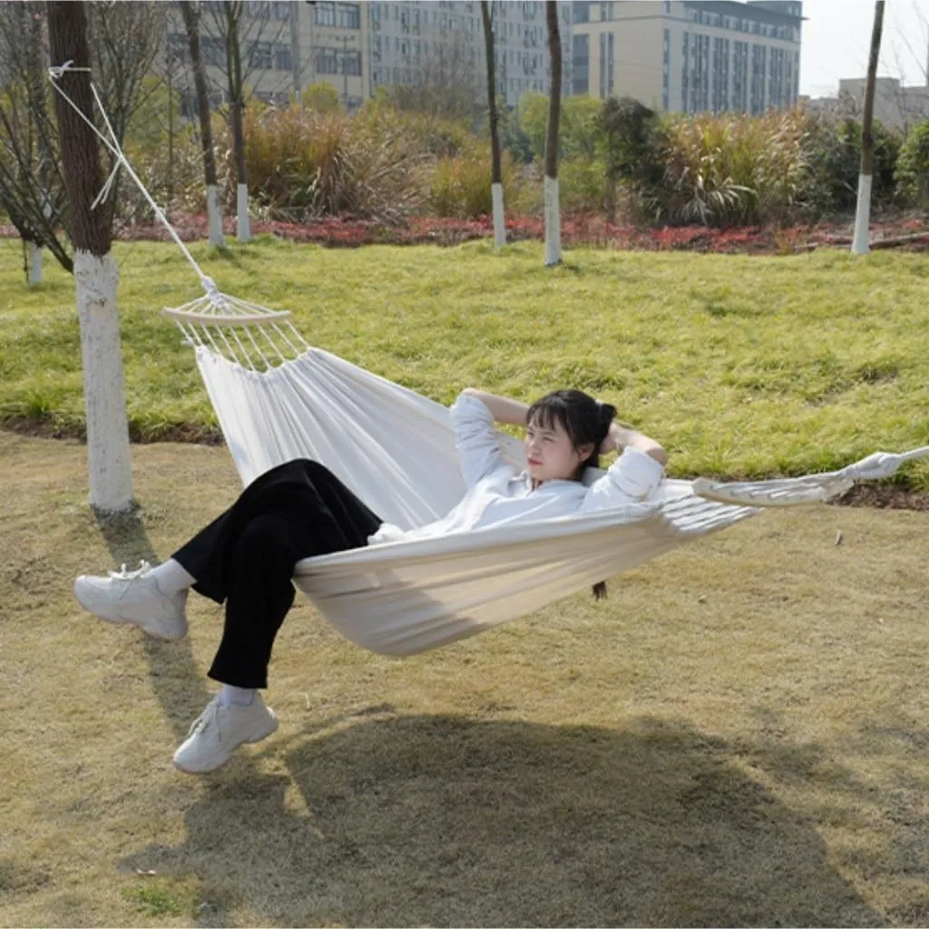 Hammock Double Hammock Outdoor Swing Canvas Outdoor Canvas Anti-Rollover Swing Hammock Outdoor Home Canvas Hanging Chair Hammock Outdoor
