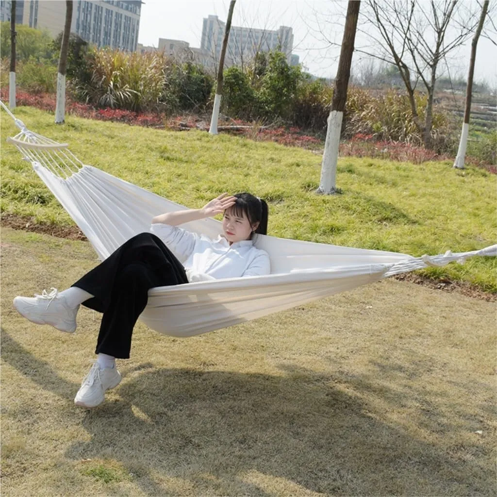 Hammock Double Hammock Outdoor Swing Canvas Outdoor Canvas Anti-Rollover Swing Hammock Outdoor Home Canvas Hanging Chair Hammock Outdoor