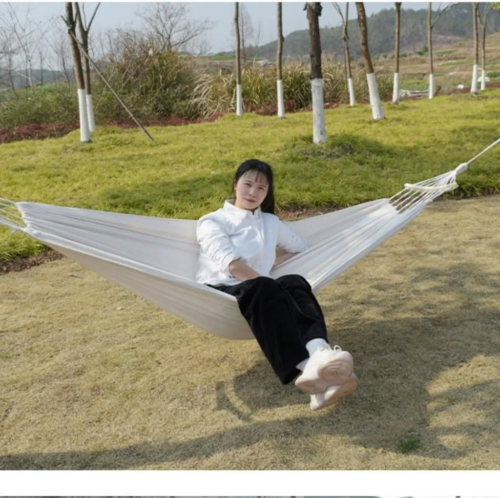 Hammock Double Hammock Outdoor Swing Canvas Outdoor Canvas Anti-Rollover Swing Hammock Outdoor Home Canvas Hanging Chair Hammock Outdoor