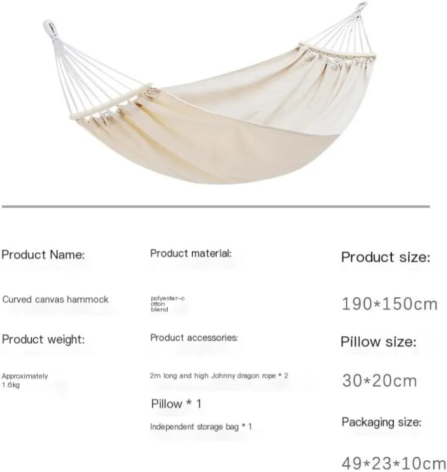Hammock Double Hammock Outdoor Swing Canvas Outdoor Canvas Anti-Rollover Swing Hammock Outdoor Home Canvas Hanging Chair Hammock Outdoor