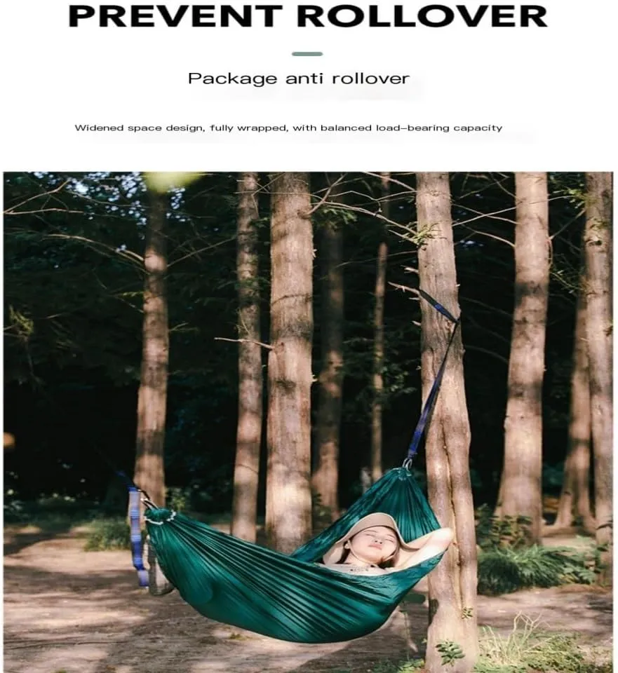 Hammock Double Muche Outdoor Camping Anti-Rollover Hammock Adult Outdoor Swing Ultra-Light Portable Double Hanging Chair Hammock Outdoor(D)