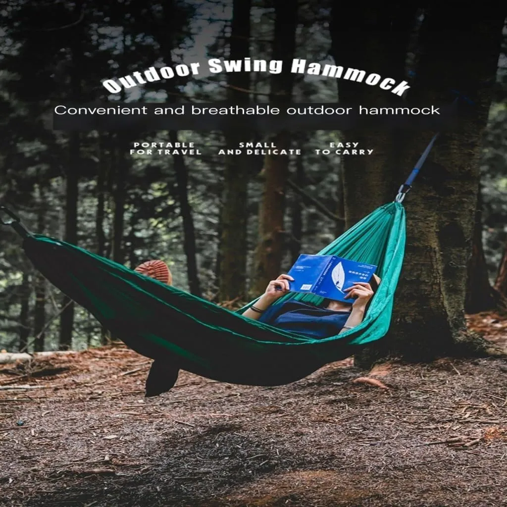 Hammock Double Muche Outdoor Camping Anti-Rollover Hammock Adult Outdoor Swing Ultra-Light Portable Double Hanging Chair Hammock Outdoor(D)