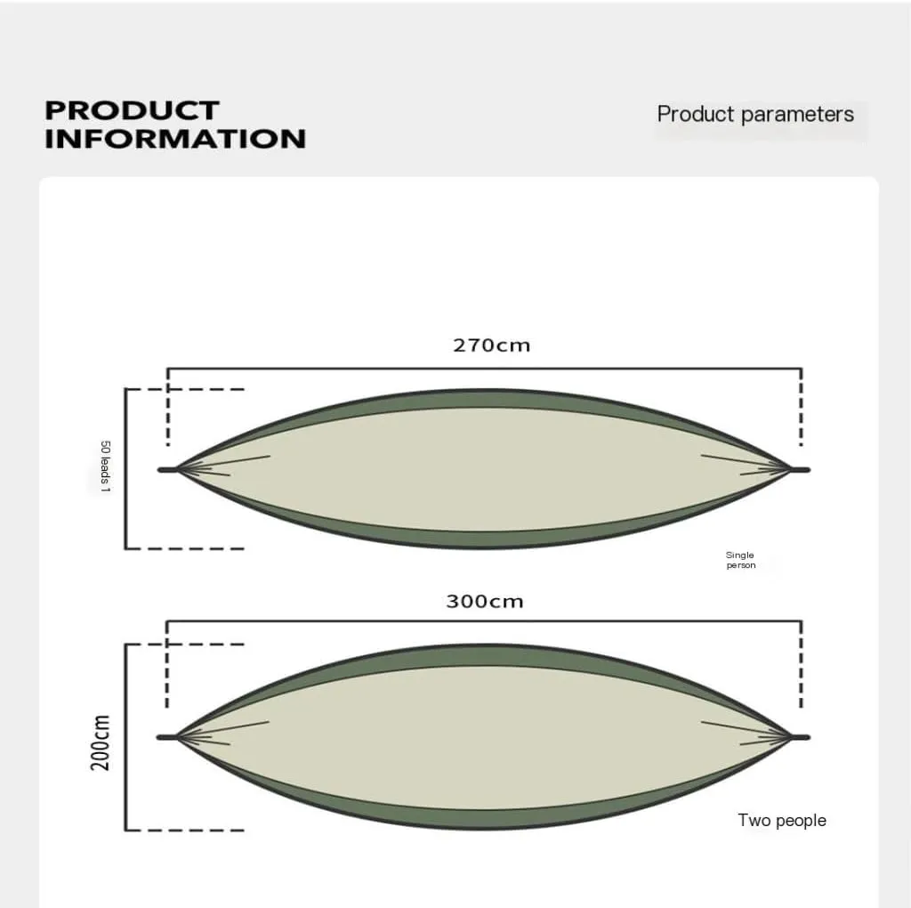 Hammock Double Muche Outdoor Camping Anti-Rollover Hammock Adult Outdoor Swing Ultra-Light Portable Double Hanging Chair Hammock Outdoor(E)