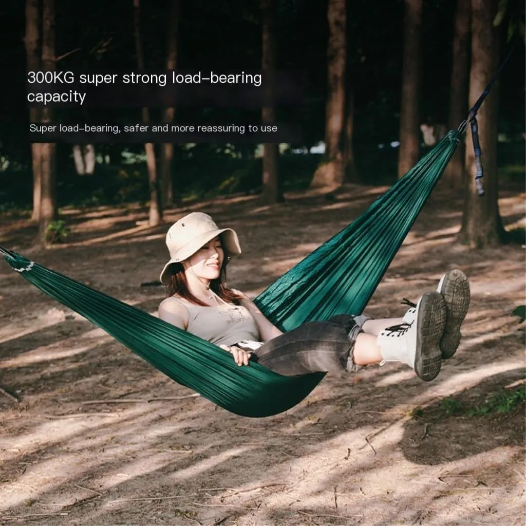 Hammock Double Muche Outdoor Camping Anti-Rollover Hammock Adult Outdoor Swing Ultra-Light Portable Double Hanging Chair Hammock Outdoor(E)