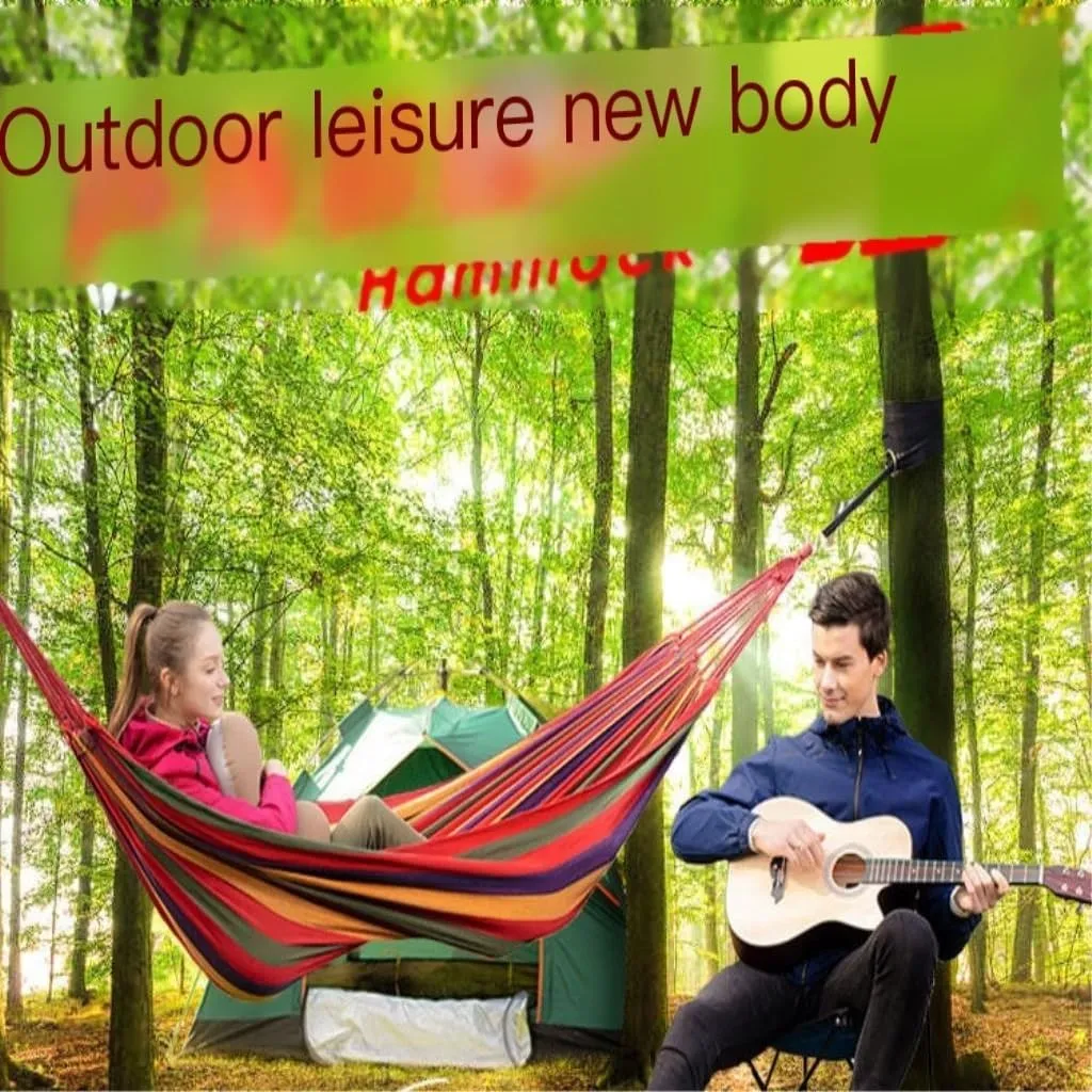 Hammock Double Ordinary Hammock 190 * 80 Camping Hammock Swing Outdoor Thick Canvas Hammock Leisure Load-Bearing Hammock Hammock Outdoor