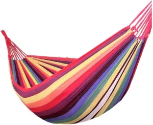 Hammock Double Ordinary Hammock 190 * 80 Camping Hammock Swing Outdoor Thick Canvas Hammock Leisure Load-Bearing Hammock Hammock Outdoor