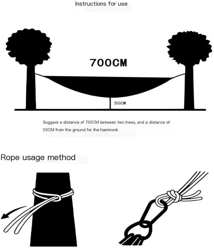 Hammock Double Outdoor Camping Leisure Single Single and Double Hammock Parachute Cloth Ultra-Light Park Camping Hammock Hammock Outdoor(Blue)
