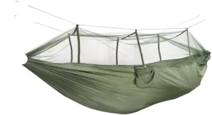 Hammock Double Outdoor Camping Outdoor Mosquito Net Hammock Double 210T Nylon Anti-Mosquito Parachute Cloth Air Camping Tent Hammock Outdoor(Gray)