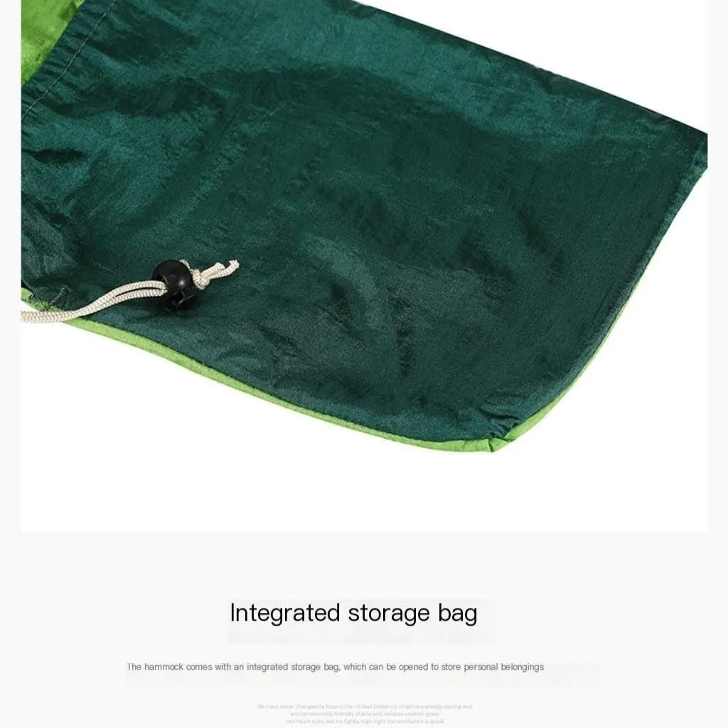 Hammock Double Outdoor Camping Parachute Hammock with Mosquito Net Anti-Mosquito Nylon Double Camping Portable Hammock Hammock Outdoor(Green)