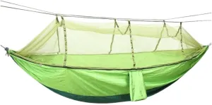 Hammock Double Outdoor Camping Parachute Hammock with Mosquito Net Anti-Mosquito Nylon Double Camping Portable Hammock Hammock Outdoor(Green)