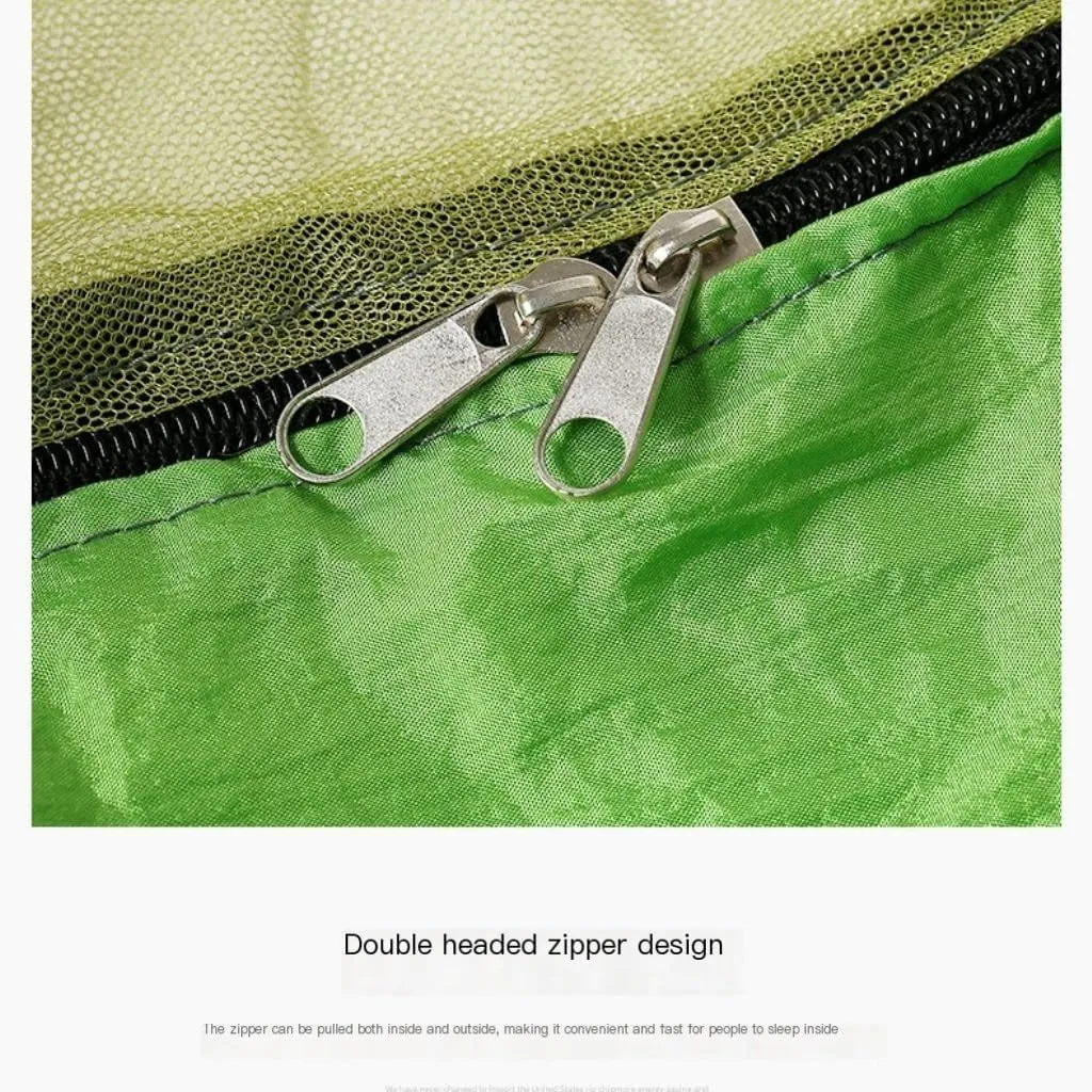 Hammock Double Outdoor Camping Parachute Hammock with Mosquito Net Anti-Mosquito Nylon Double Camping Portable Hammock Hammock Outdoor(Green)