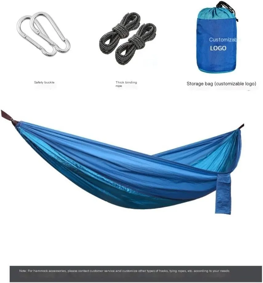 Hammock Double Outdoor Camping Parachute Nylon Cloth Single Double Outdoor Camping Cycling Indoor Leisure Outdoor Hammock Hammock Outdoor(Green,A)