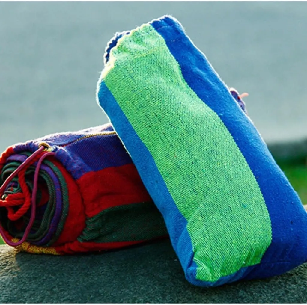 Hammock Double Outdoor Camping Thick Canvas Dormitory Single Hammock Camping Leisure Indoor Free Rope Bag Holiday Hammock Hammock Outdoor