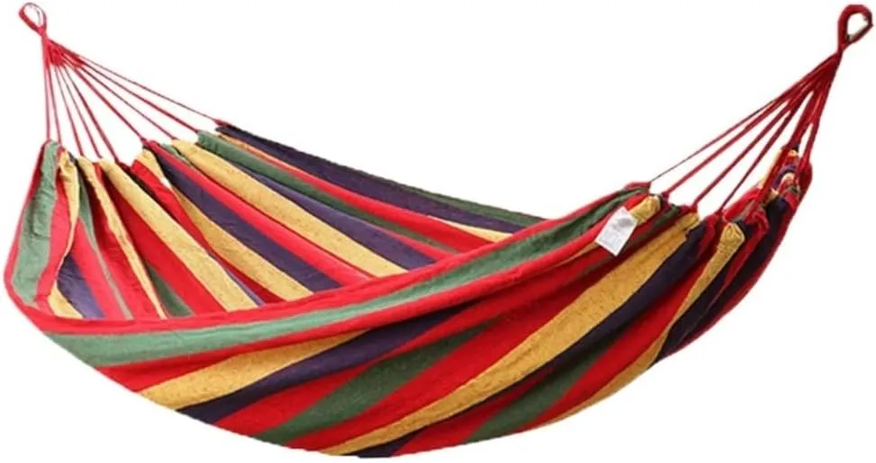 Hammock Double Outdoor Camping Thick Canvas Dormitory Single Hammock Camping Leisure Indoor Free Rope Bag Holiday Hammock Hammock Outdoor