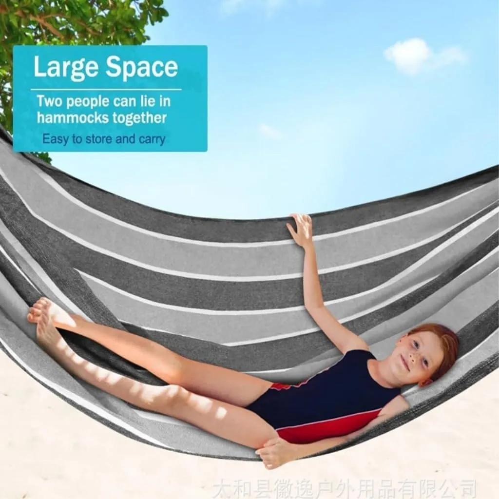 Hammock Double Outdoor Canvas Hammock Camping Anti-Rollover Swing Thickened Spot Single Double Duckbill Buckle Hammock Hammock Outdoor(C)