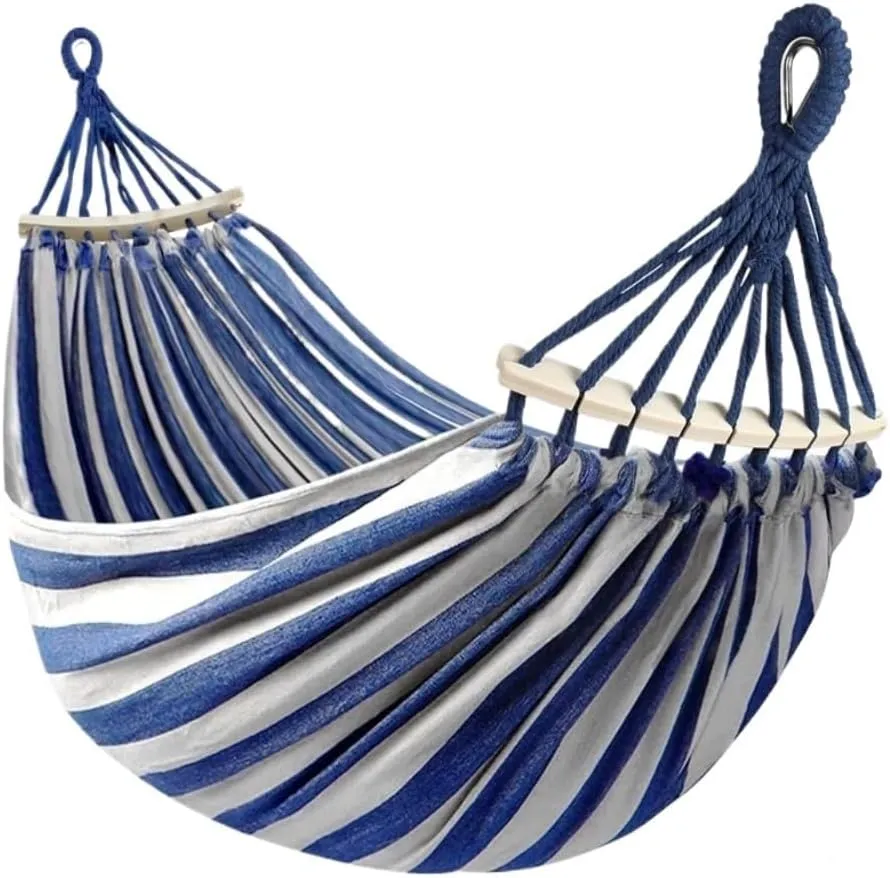Hammock Double Outdoor Canvas Hammock Camping Anti-Rollover Swing Thickened Spot Single Double Duckbill Buckle Hammock Hammock Outdoor(C)