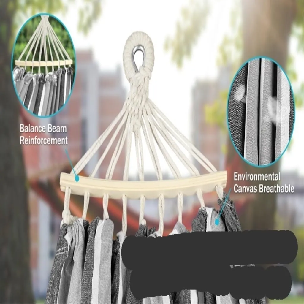 Hammock Double Outdoor Canvas Hammock Camping Anti-Rollover Swing Thickened Spot Single Double Duckbill Buckle Hammock Hammock Outdoor(C)