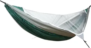 Hammock Double Outdoor Mosquito Net Automatic Quick-Open Anti-Mosquito Hammock Outdoor Single Double Parachute Hammock Hammock Outdoor(Green)