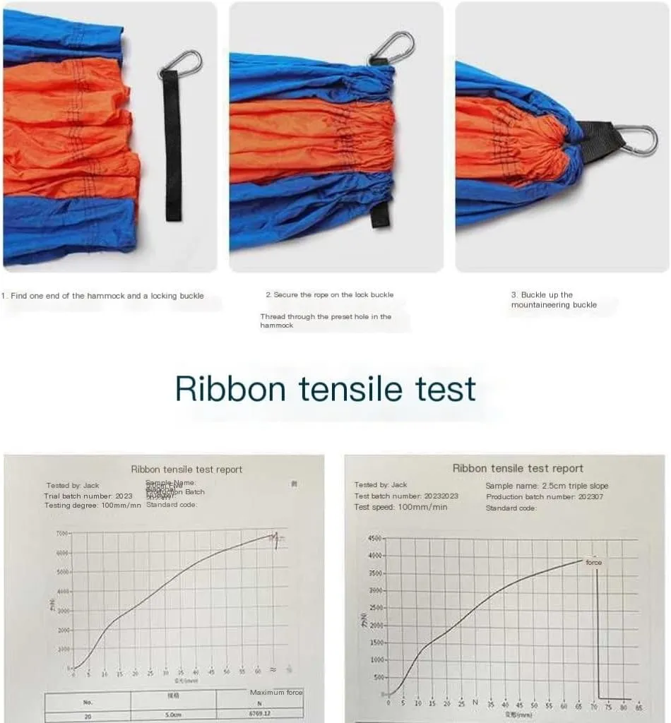 Hammock Double Outdoor Single Hammock Anti-Rollover Outdoor Portable Camping Hanging Chair Double Parachute Cloth Hammock Hammock Outdoor(A)