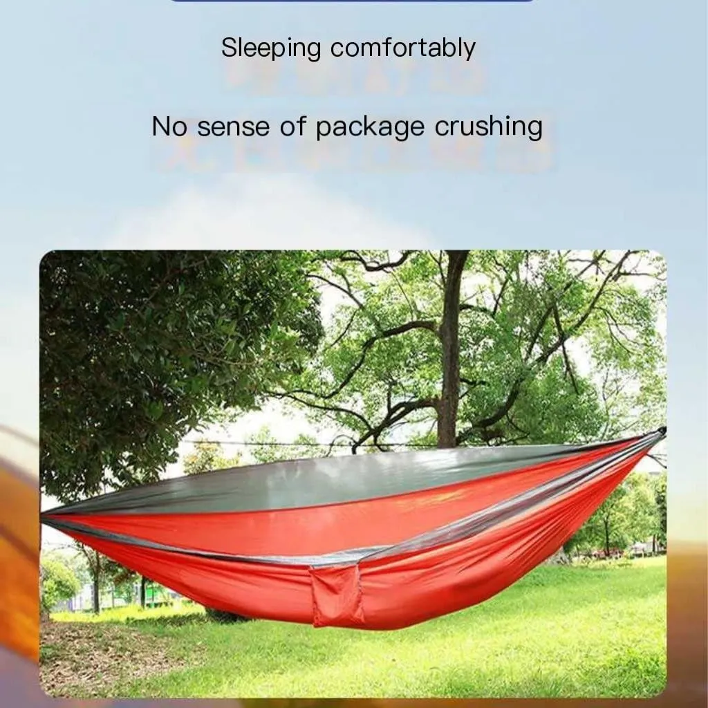 Hammock Double Outdoor Single Hammock Anti-Rollover Outdoor Portable Camping Hanging Chair Double Parachute Cloth Hammock Hammock Outdoor(A)