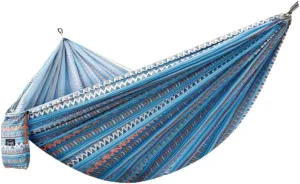 Hammock Hammock Outdoor Camping Quick-Open Single Double Hammock Parachute Cloth Printing Park Camping Hammock Hammocks for Outside(Blue)