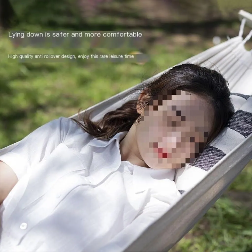 Hammock Hammock Outdoor Single Double Anti-Rollover Portable Camping Outdoor Detachable and Washable Hanging Chair Hammocks for Outside(A,190cm*80cm)