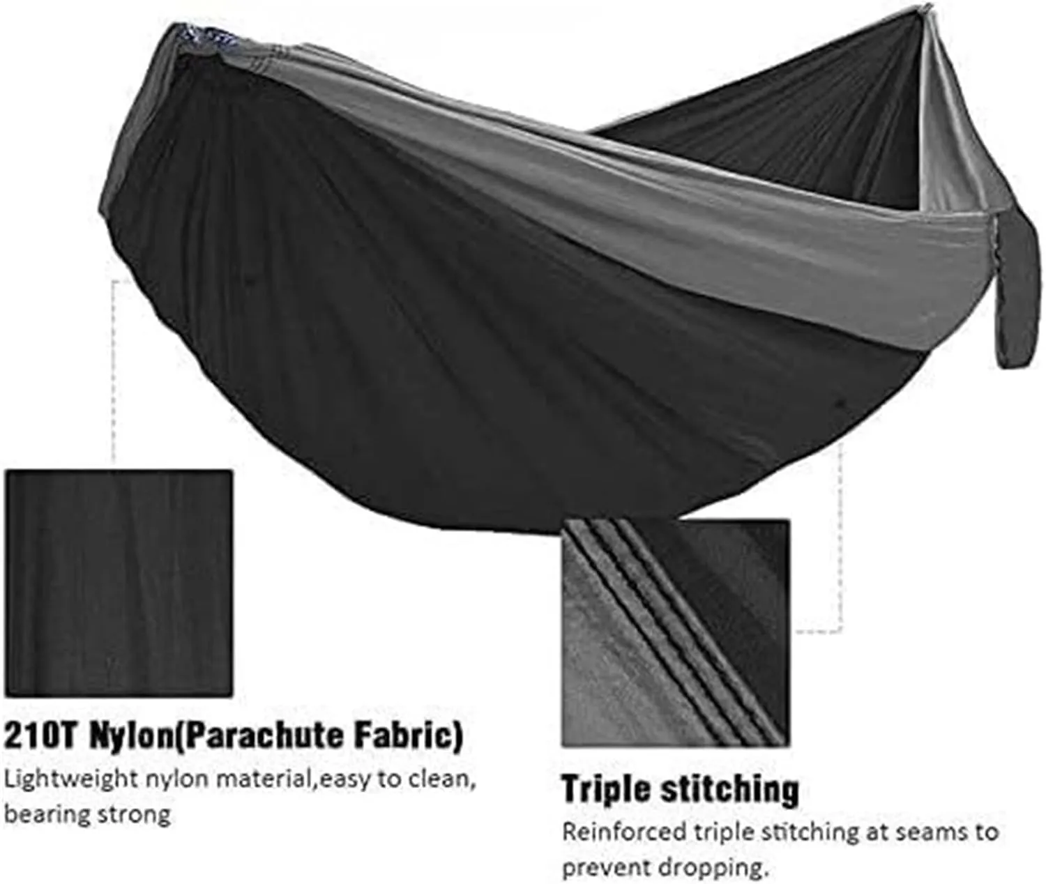 Hammock Lightweight Portable Double & Single Hammock with Tree Straps, Camping Gear for Outside Backpack Travel Portable Hammock