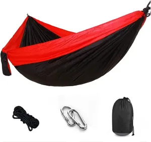Hammock Portable Camping Hammock,Double Hanging Bed,Lightweight Nylon Parachute Hammock, Outdoor Survival Travel Leisure Sleeping Swing
