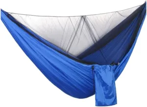 Hammock Quick-Release Hammock with Mosquito Net Hanging Sheet Double Parachute Cloth Anti-Rollover Camping Hammock Hammocks for Outside(A)