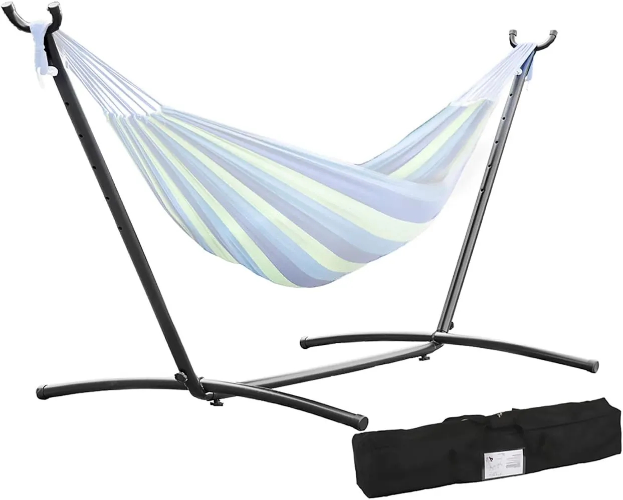 Hammock Stand Portable Heavy Duty Hammock Stand Portable Steel Stand Only for Outdoor Patio or Indoor with Carrying Case (No Hammock)