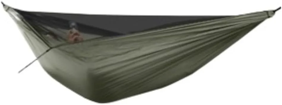 Hammock Ultra-Light Nylon Double Hammock Parachute Cloth Anti-Rollover Elastic Band Encrypted Mosquito Net Hammock Hammocks for Outside(B)