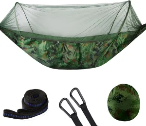 Hammock with Mosquito Net Camping Double Portable Hammock Load 200kg for Camping Hiking Backyard Outdoor Backpacking Travel with 2m Rope Buckle (Color : B, Size : 250x120cm)