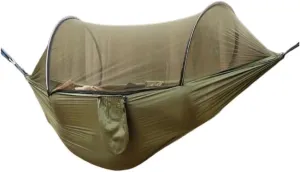 Hammocks Anti-Mosquito Outdoor Hammock Double Anti-Rollover Insect-Proof Hammock Camping Portable Hanging Hammock Camping Hammocks(A,240 * 120cm)