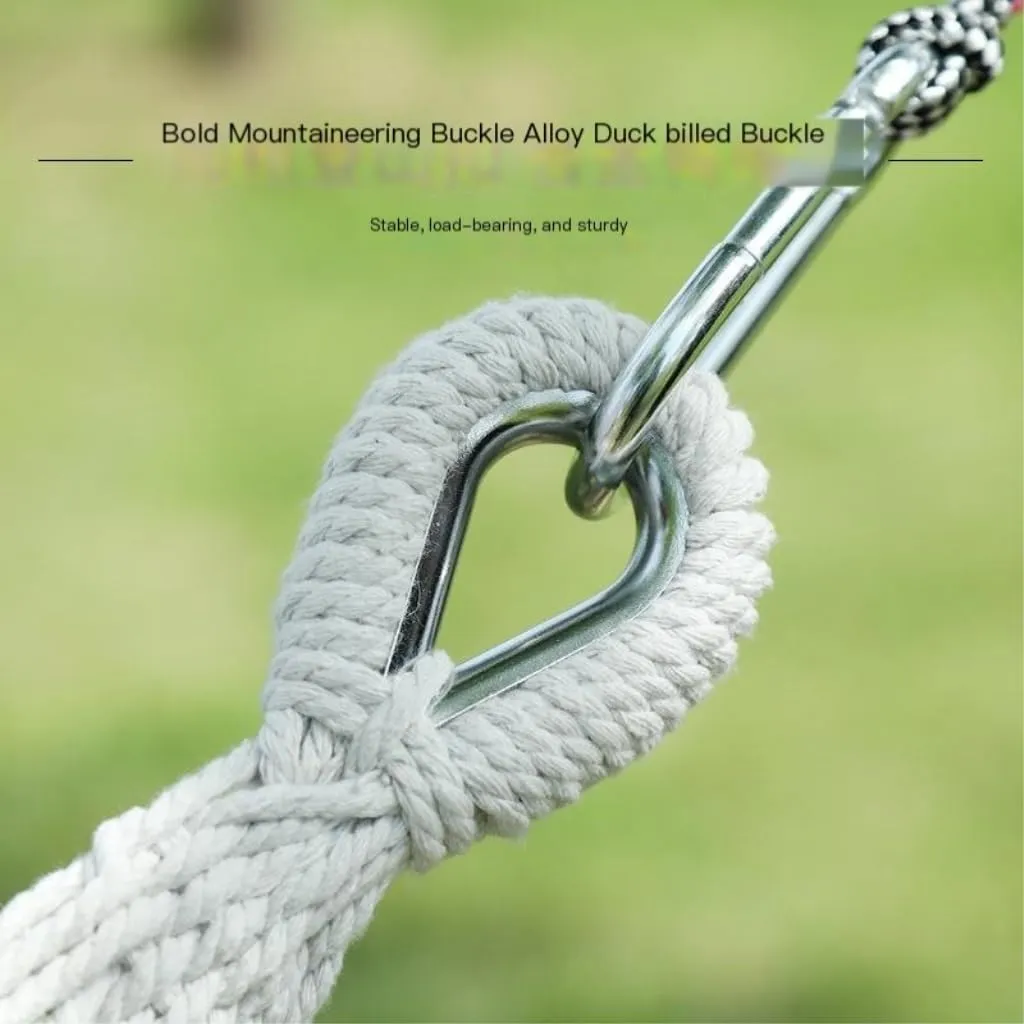 Hammocks Beige Hammock Outdoor Swing Summer Camping W Anti-Rollover Home Indoor Single Double Adult Dormitory Camping Hammocks(Gray,A)