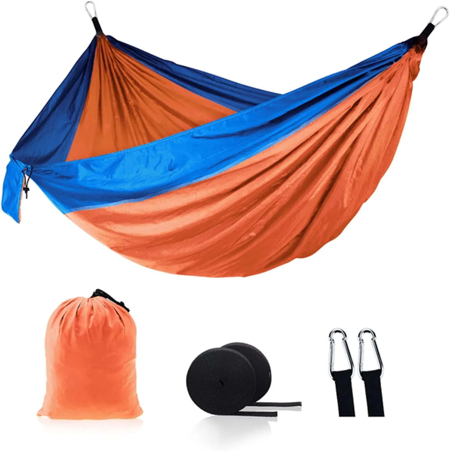 Hammocks Camping Hammock Anti-Tear Durable Hammock Double Portable Safety Parachute Hammock with 2 Tree Straps for Adventure Travel Kit Outdoor Hammock