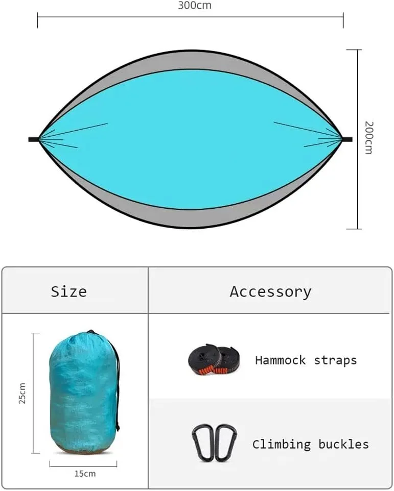 Hammocks Camping Hammock Portable Double Outdoor Hammocks for Camping Backpacking Hiking Travel, 300*200cm