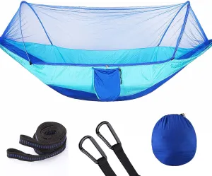 Hammocks for Trees, Camping Hammocks with Netting, Quick Dry Hammock, Double Hammock Swing Chair Outdoor with Tree Hooks, for Beach, Backyard, Patio