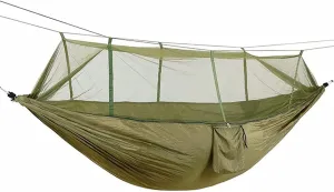 Hammocks Hammock 260x140cm Camping Hammock Ultralight Hammock Double Hanging Sleeping Bed Swing with Tree Straps for Survival Hiking Patio Outdoor Hammock, Jgreen