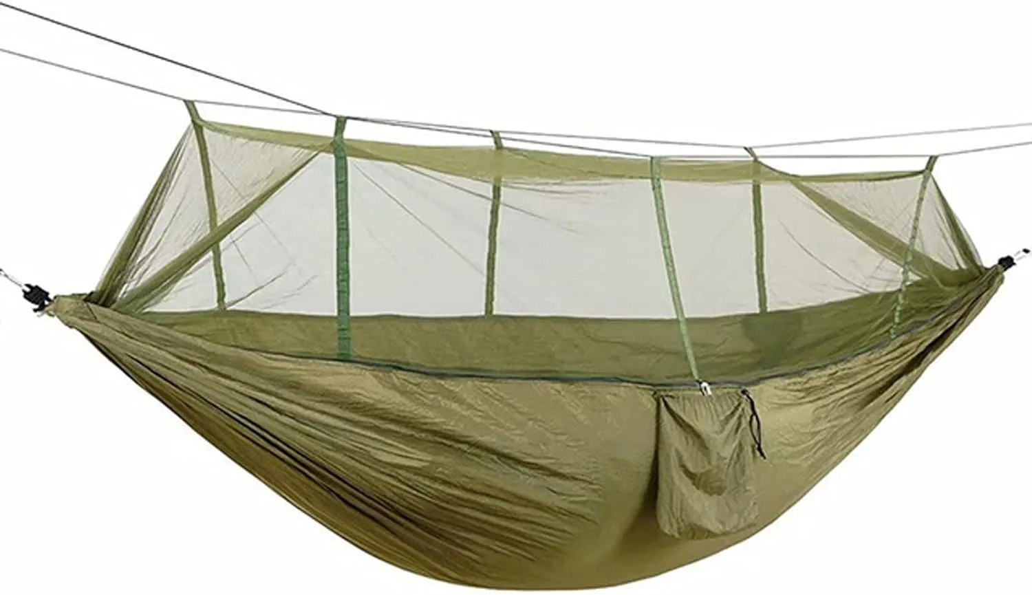Hammocks Hammock 260x140cm Camping Hammock Ultralight Hammock Double Hanging Sleeping Bed Swing with Tree Straps for Survival Hiking Patio Outdoor Hammock, Jgreen