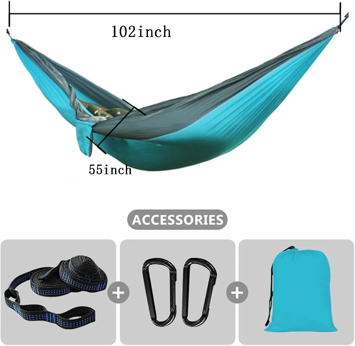 Hammocks Hammock Double Camping Hammock with Tree Strap Lightweight Portable 210T Nylon Hammock Swing Chair for Outdoor Hiking Travel Hammocks for Outside