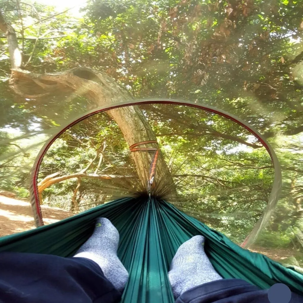 Hammocks Hammock Outdoor Camping Anti-Mosquito Hanging Sheet Double Summer Widening Parachute Single Anti-Rollover Camping Hammocks(J)