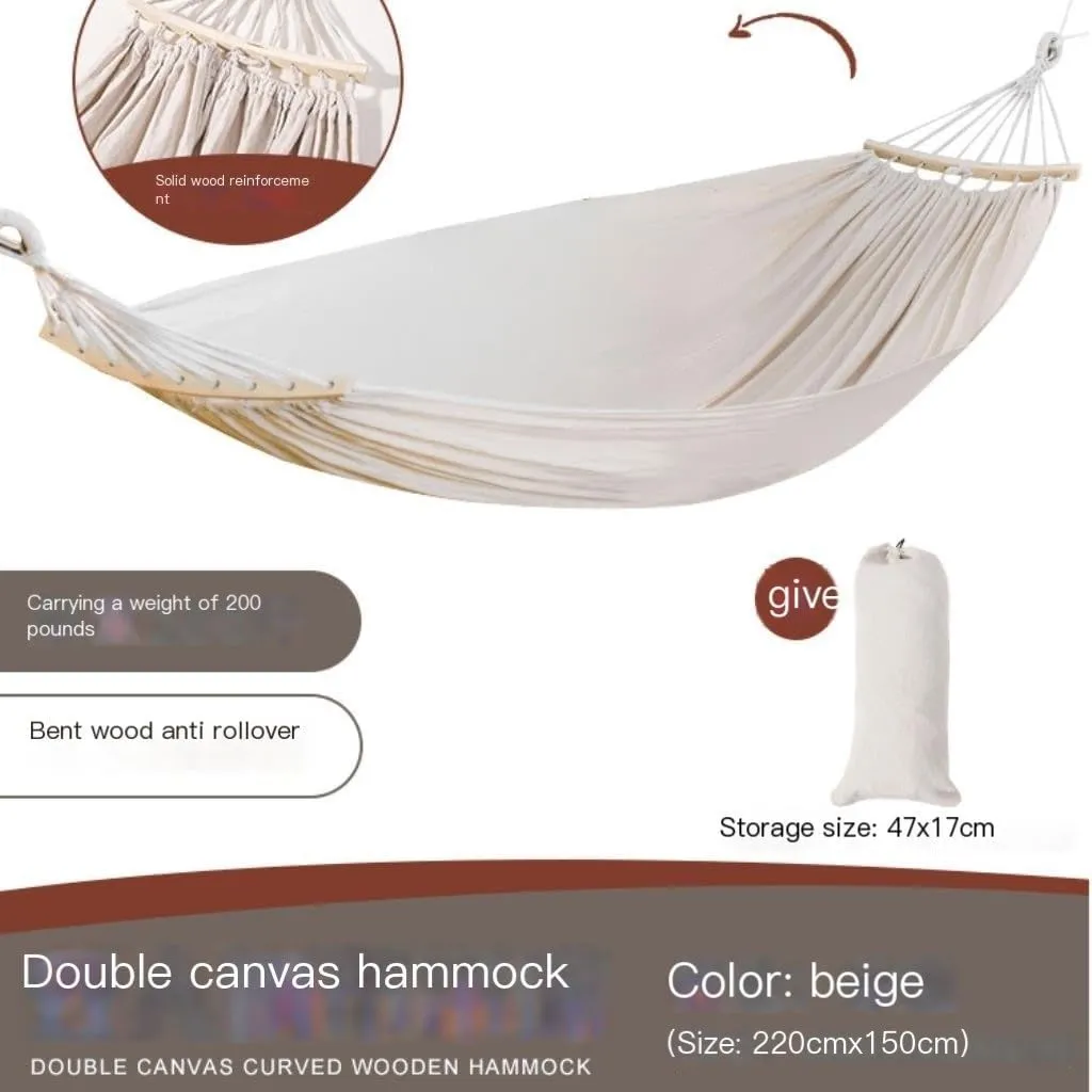 Hammocks Hammock Outdoor Camping Swing Outdoor Camping Adult Anti-Rollover Single Double Net Bed Bedroom Hammock Camping Hammocks(B)