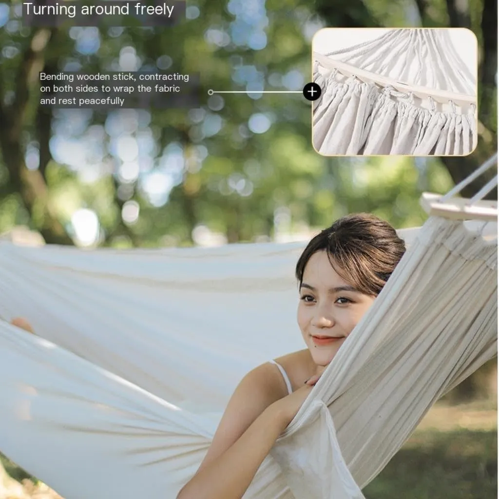 Hammocks Hammock Outdoor Camping Swing Outdoor Camping Adult Anti-Rollover Single Double Net Bed Bedroom Hammock Camping Hammocks(B)