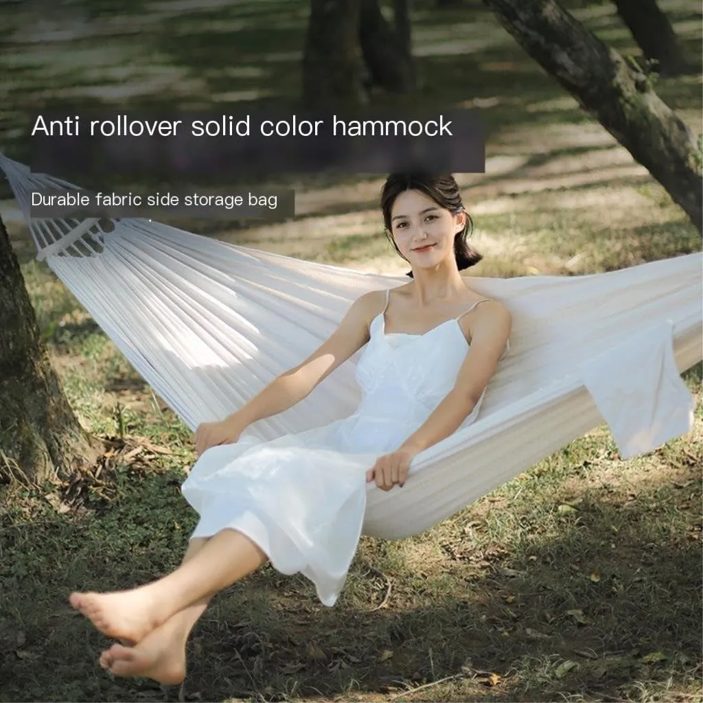 Hammocks Hammock Outdoor Camping Swing Outdoor Camping Adult Anti-Rollover Single Double Net Bed Bedroom Hammock Camping Hammocks(B)