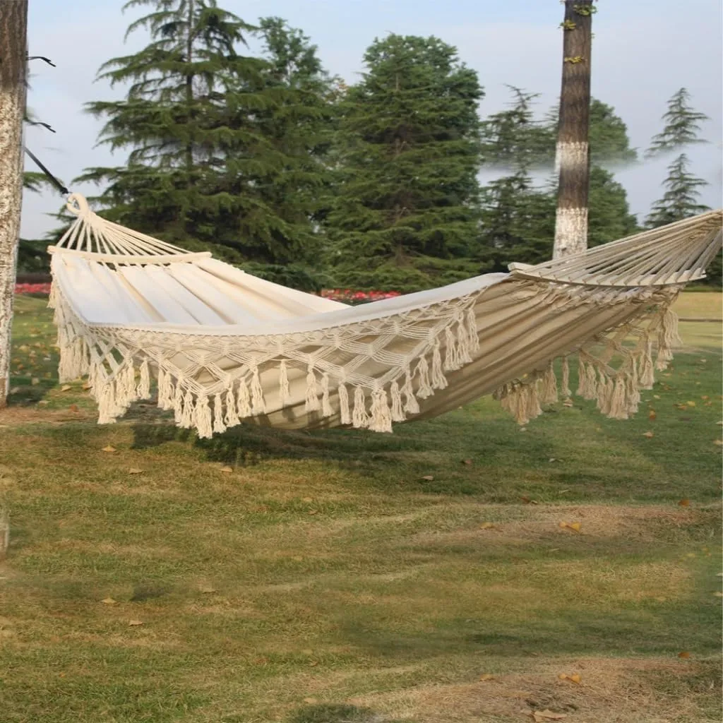 Hammocks Hammock Outdoor Swing Anti-Rollover Indoor Home Outdoor Camping Dormitory Adult Double Canvas White Camping Hammocks(Red)