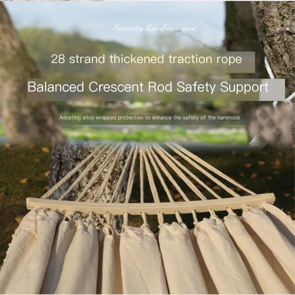 Hammocks Hammock Outdoor Swing Anti-Rollover Indoor Home Outdoor Camping Dormitory Adult Double Canvas White Camping Hammocks(Red)